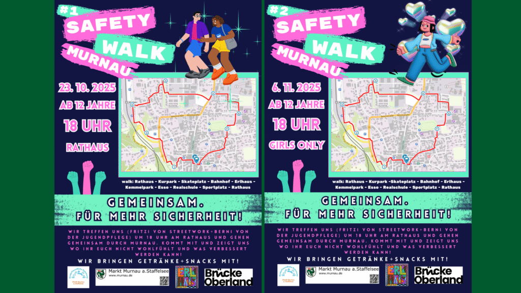 Saftywalks - Bunte Plakate zur Veranstaltung