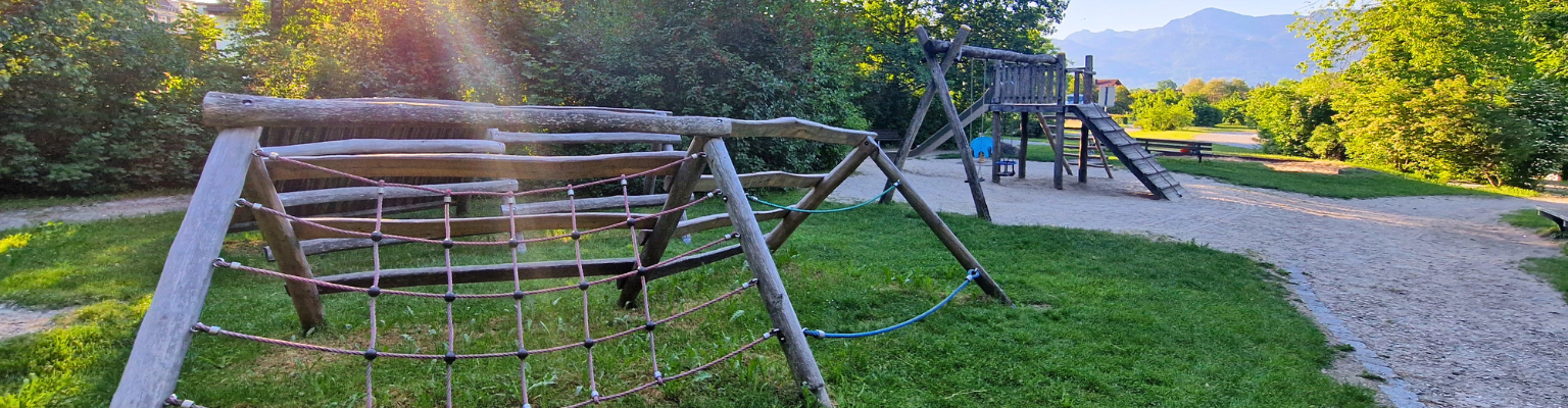 Blick auf den Spielplatz im Murnauer KulturPark