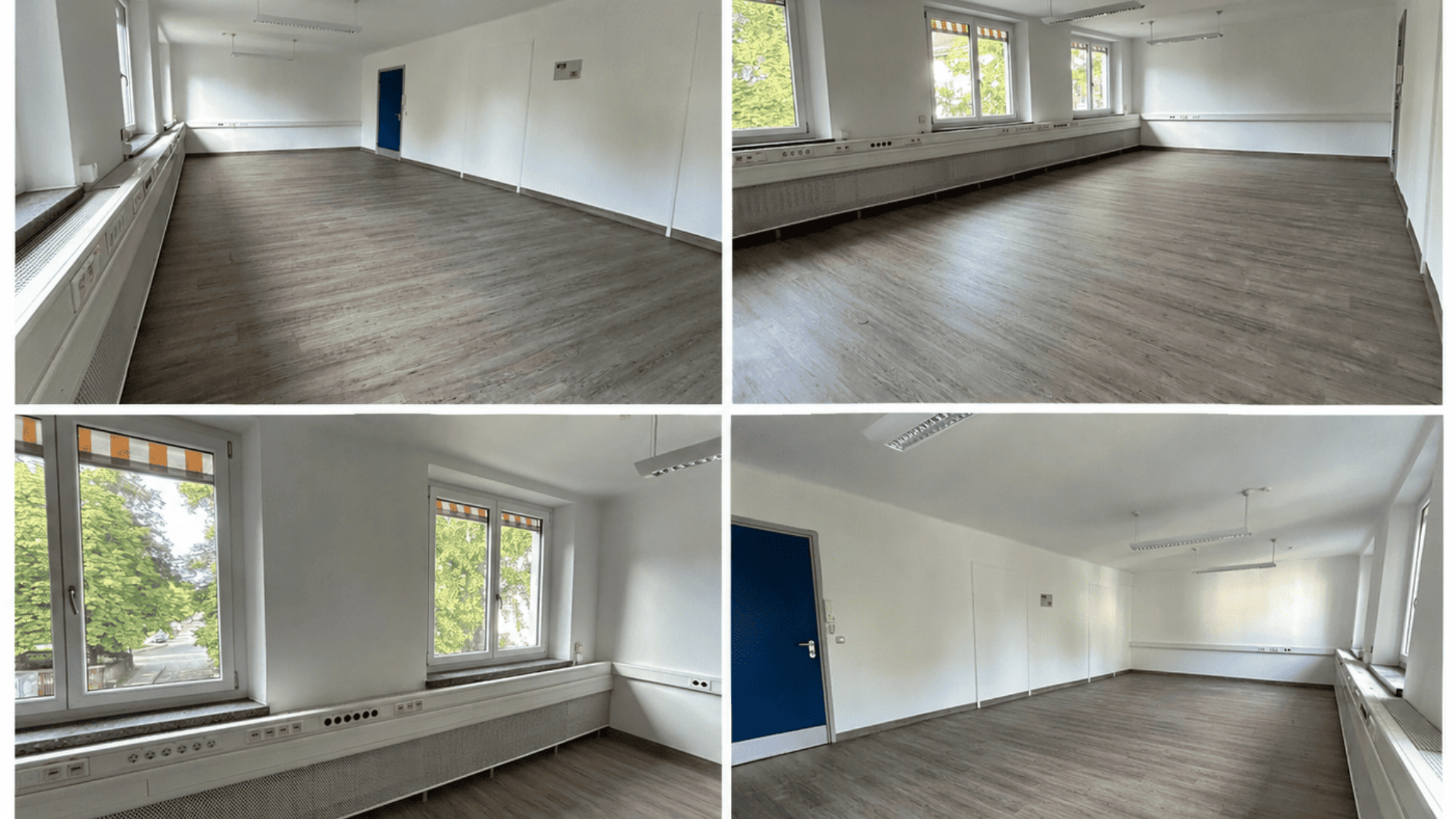Böick in einen leeren Bürorraum im Geb. 120F im Kemmelpark