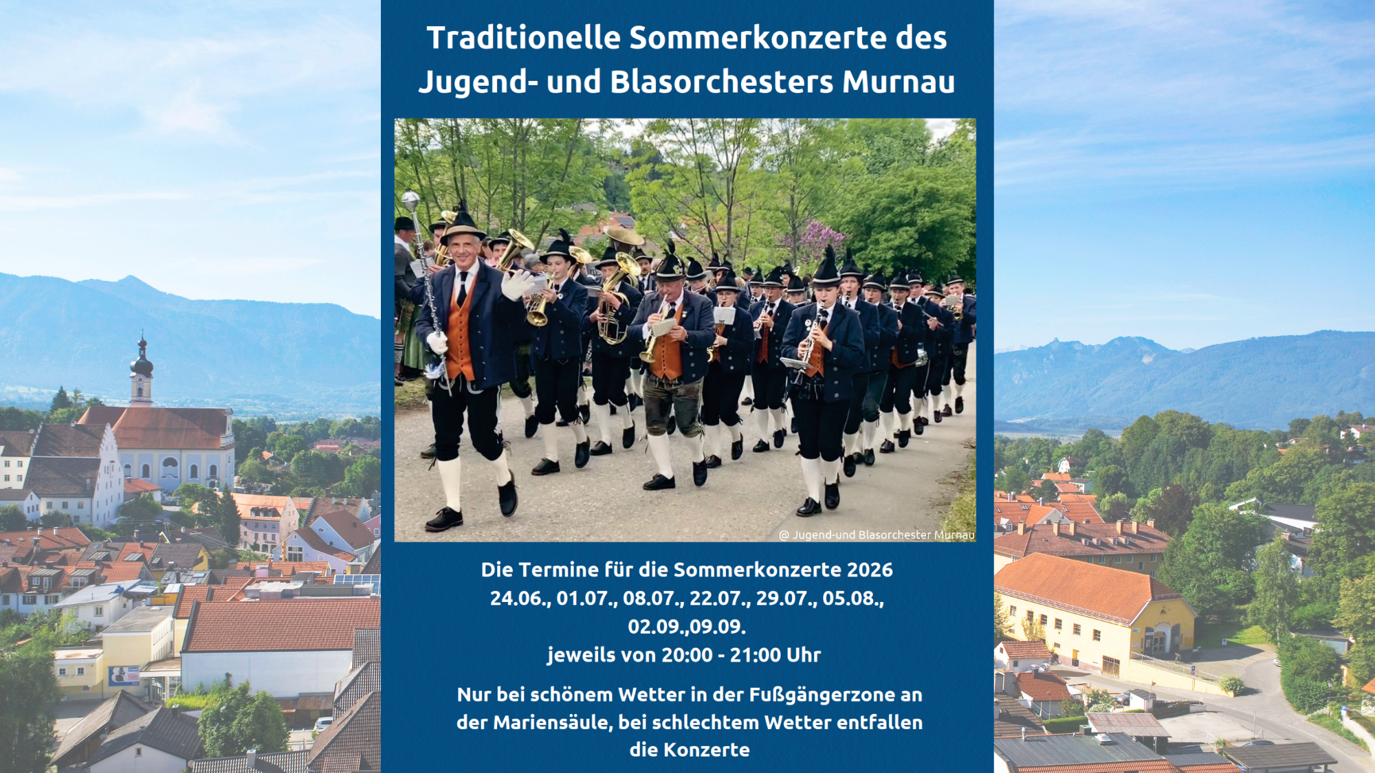 Plakat Sommerkonzerte JBO 2026 mit den Musikern