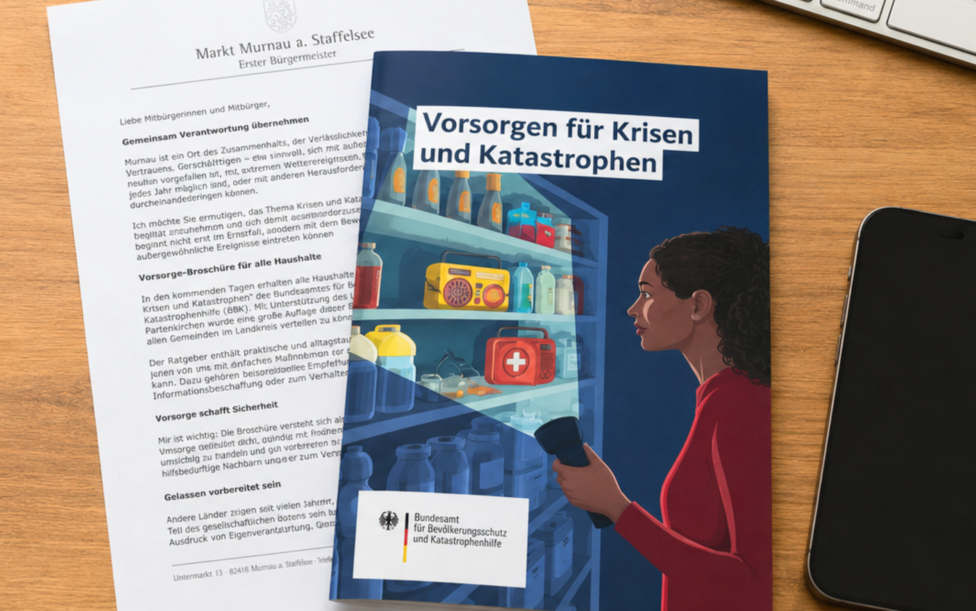 Titelbild der Broschüre "Vorsorgen für Krisen und Katastrophen"