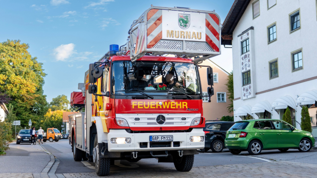 Frontansicht des Leiterwagens der Freiwilligen Feuerwehr Murnau