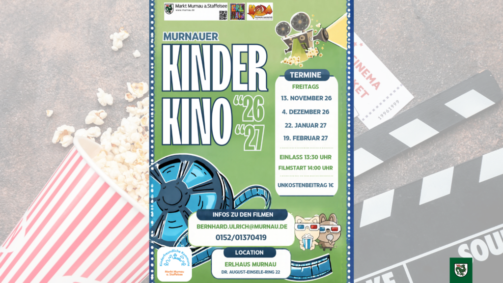 Plakat zur Bewerbung des Murnauer Kinderkinos für die Saison 2026 2027