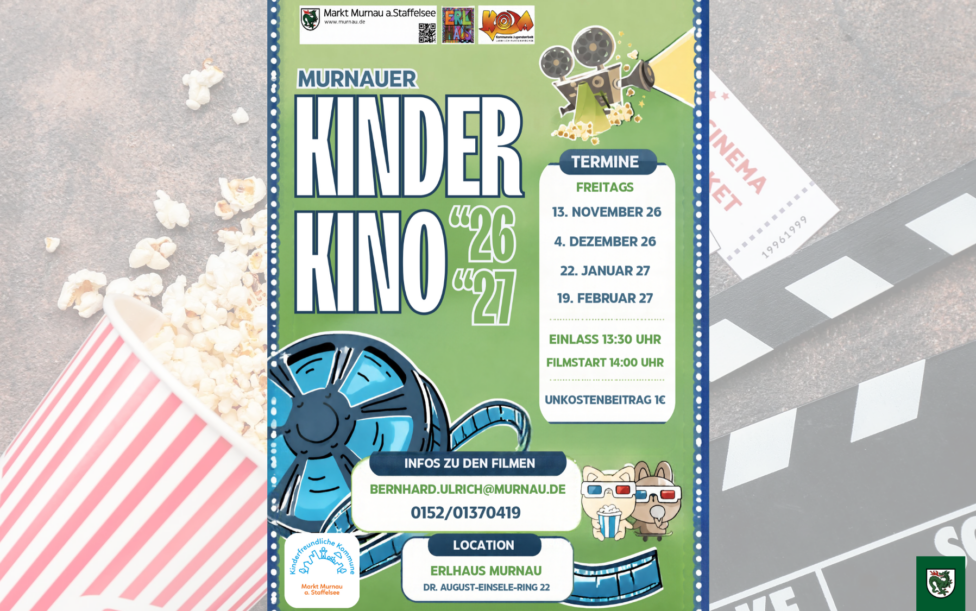 Plakat zur Bewerbung des Murnauer Kinderkinos für die Saison 2026 2027